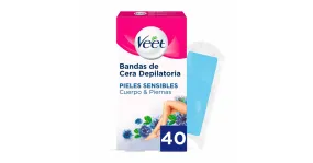 Bandes épilatoire corporelles Veet peau sensible 40 unités