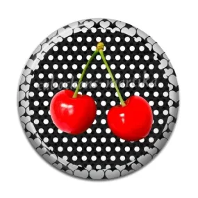 Cabochon cerise, resine 20 mm