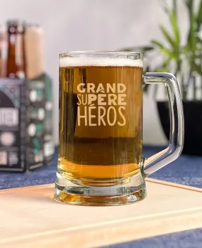 Chope de bière Grand Su-Père Héros (gravé)