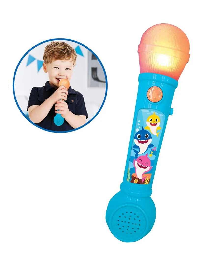 Microphone Lumineux Avec Mélodies Et Effets Sonores Baby Shark - N/A